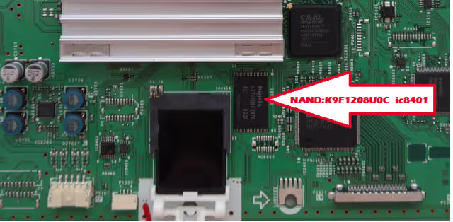 K9F1208U0C NAND Flash IC location