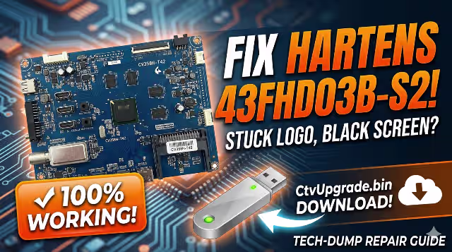 CV358H-T42 Firmware Dump – HARTENS HTS-43FHD03B-S2 Download & Repair Guide