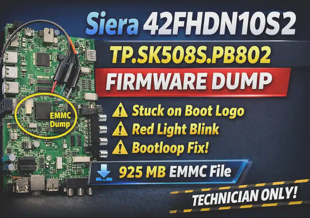 Siera 42FHDN10S2 EMMC Dump TP.SK508S.PB802 Firmware Download