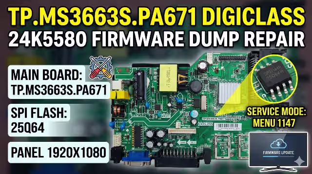 TP.MS3663S.PA671 digiclass 24k5580 firmware dump repair