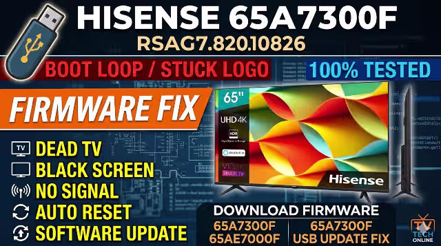Hisense 65A7300F Firmware Download RSAG7.820.10826 USB Update Fi