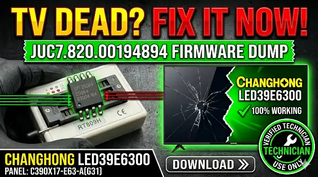 JUC7.820.00194894 Firmwaredump for CHANGHONG LED39E6300 TV