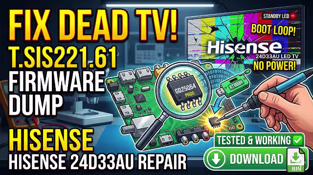T.SIS221.61 HISENSE 24D33AU Firmware Dump (GD25Q64)