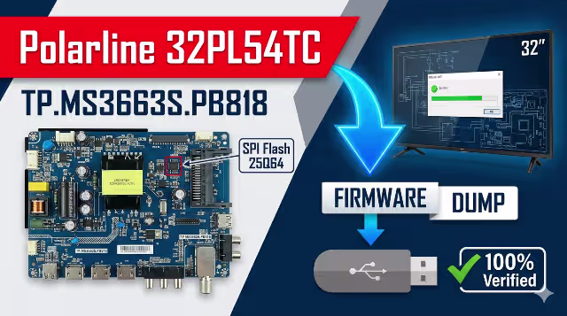 TP.MS3663S.PB818 firmware dump for Polarline 32PL54TC. Free USB update download