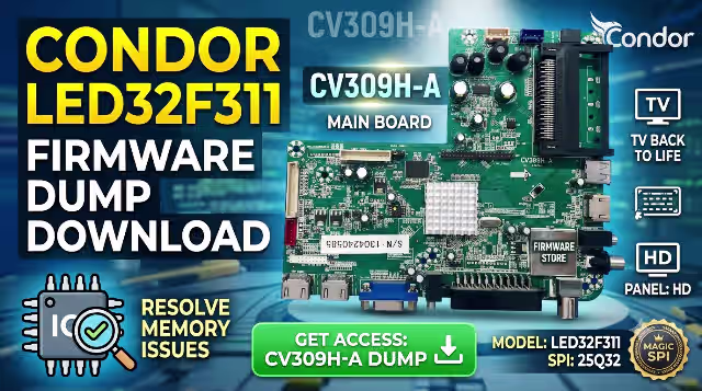 CV309H-A FIRMWARE DUMP FOR CONDOR LED32F311 TV