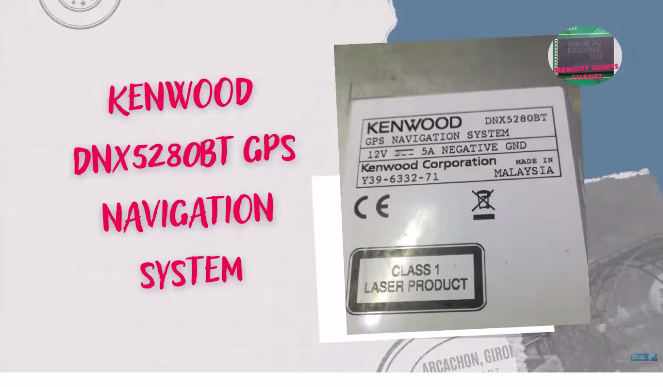 Kenwood DNX5280BT sticker model identification label
