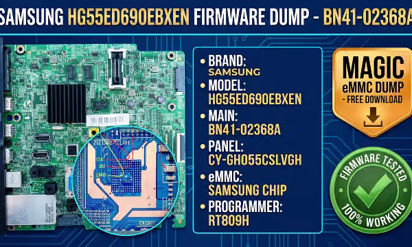 BN41-02368A emmc firmware dump for Samsung HG55ED690EBXEN.